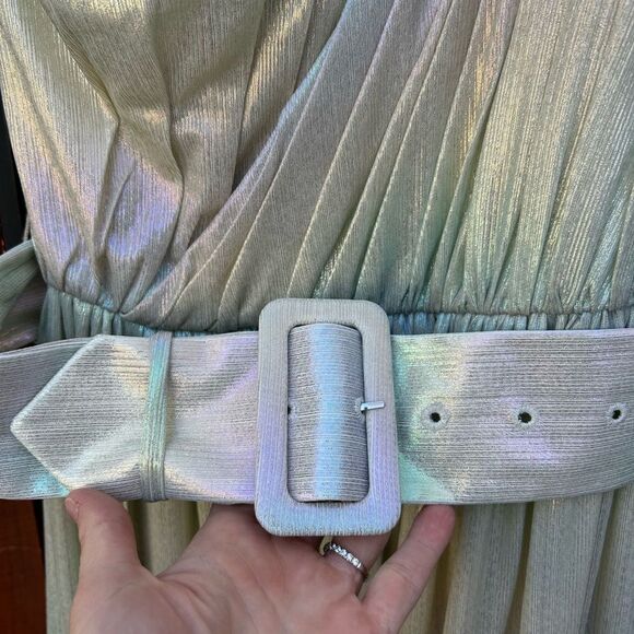 Retrofete Andrea Dress in iridescent ombré rainbow - Picture 6 of 7